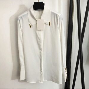 Elegant White Button-Up Blouse
